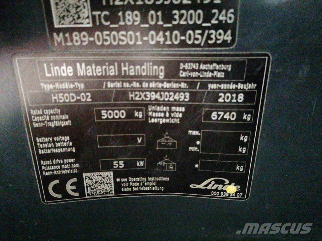Linde H50D-02 Diesel gaffeltrucks