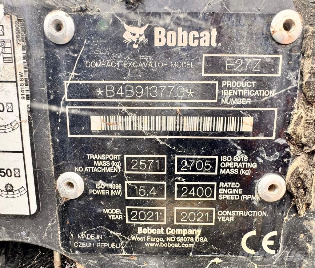 Bobcat E 27z Minigravemaskiner