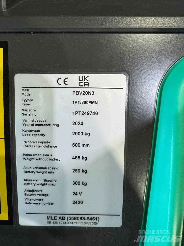 Mitsubishi PBV20N2 El-palleløftere med platform