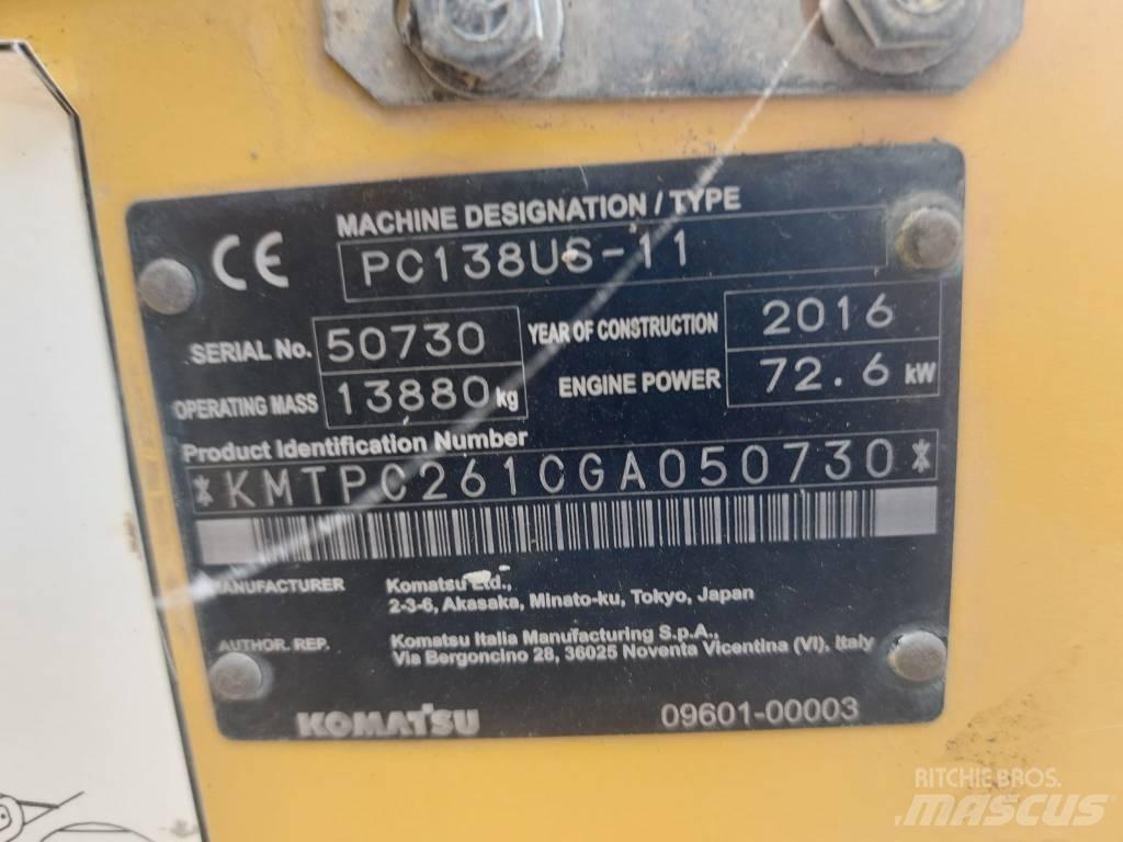 Komatsu PC138US-11 Gravemaskiner på larvebånd