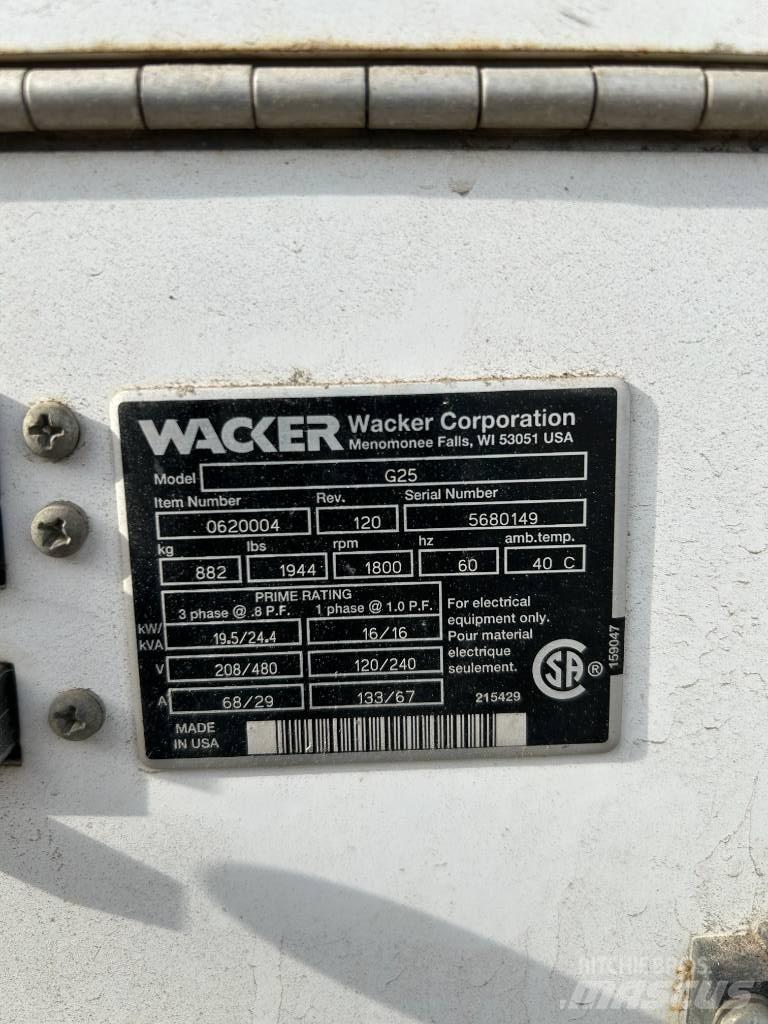 Wacker Neuson G 25 Dieselgeneratorer
