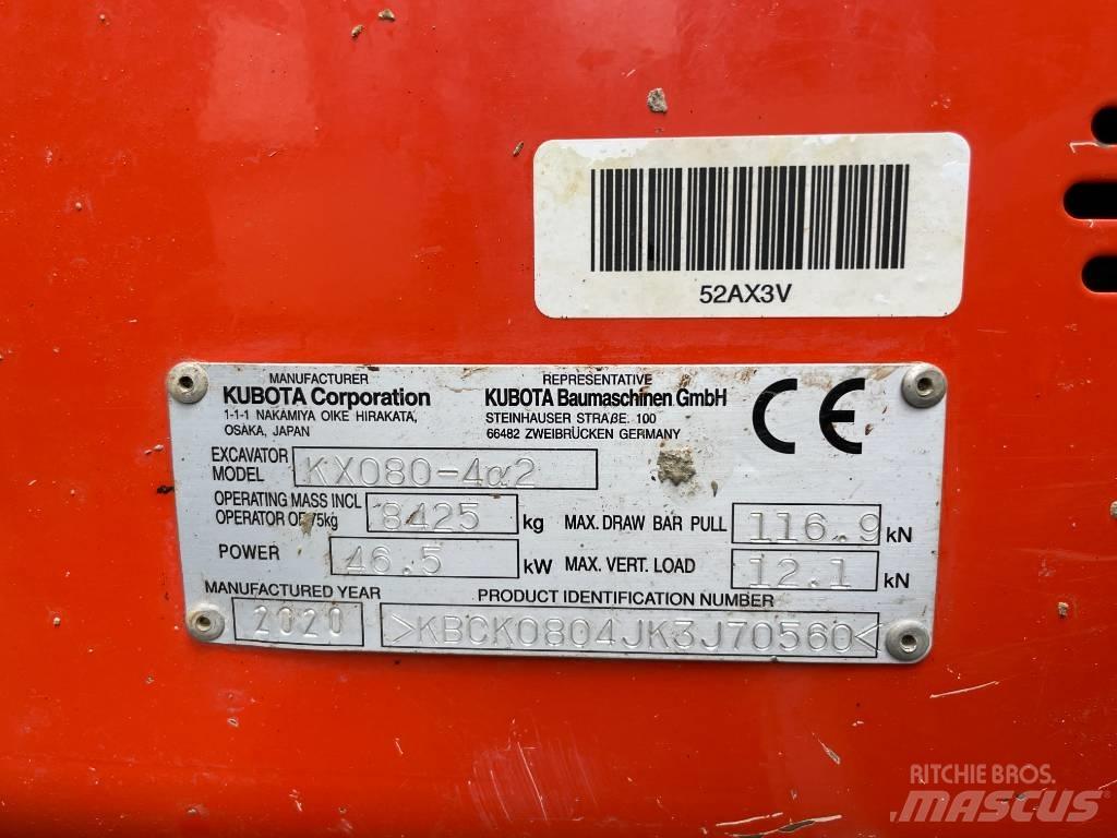 Kubota KX 080-4 Midi-gravemaskiner 7t - 12t