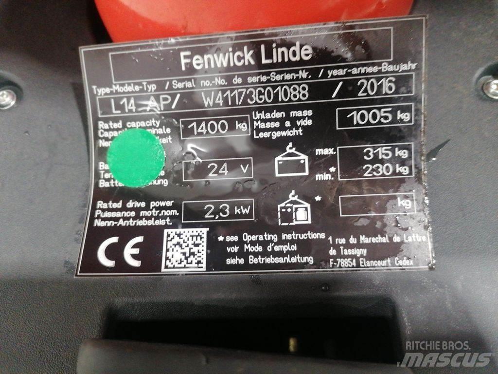 Linde L14AP Gaffelstabler med gående fører