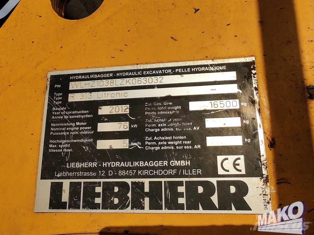Liebherr R 313 Gravemaskiner på larvebånd