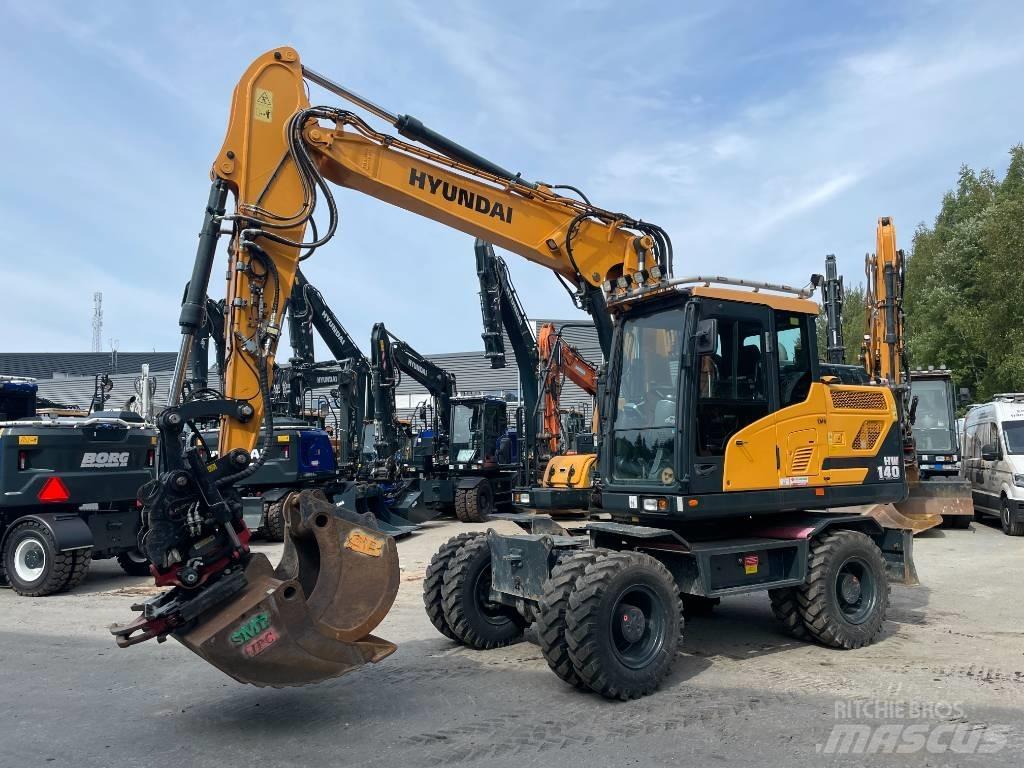 Hyundai HW140 Gravemaskiner på hjul