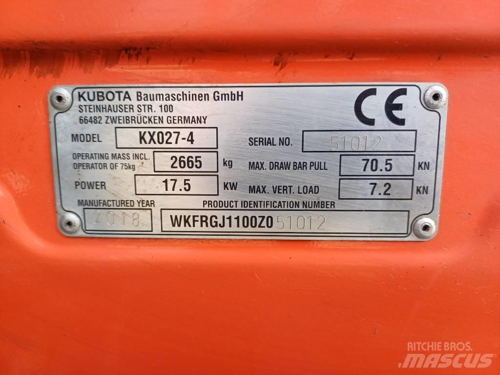 Kubota KX027-4 Minigravemaskiner