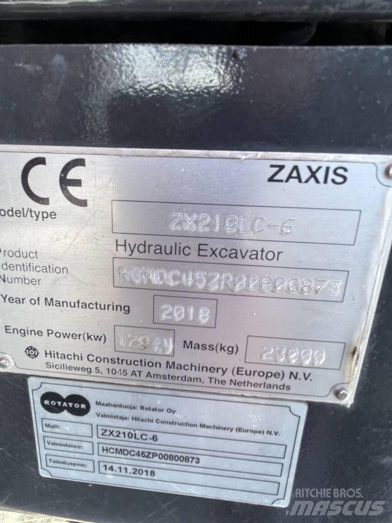 Hitachi ZX210LC-6 Gravemaskiner på larvebånd