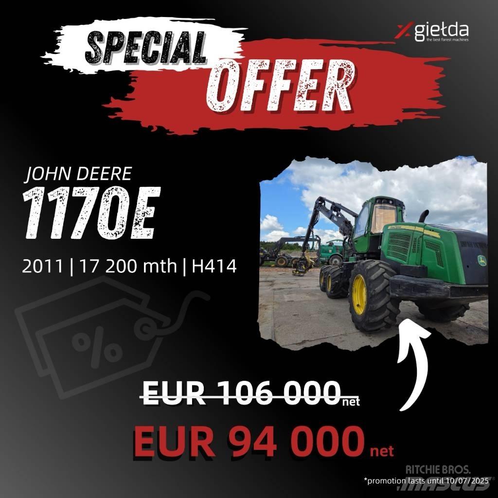 John Deere 1170 E Skovningsmaskiner