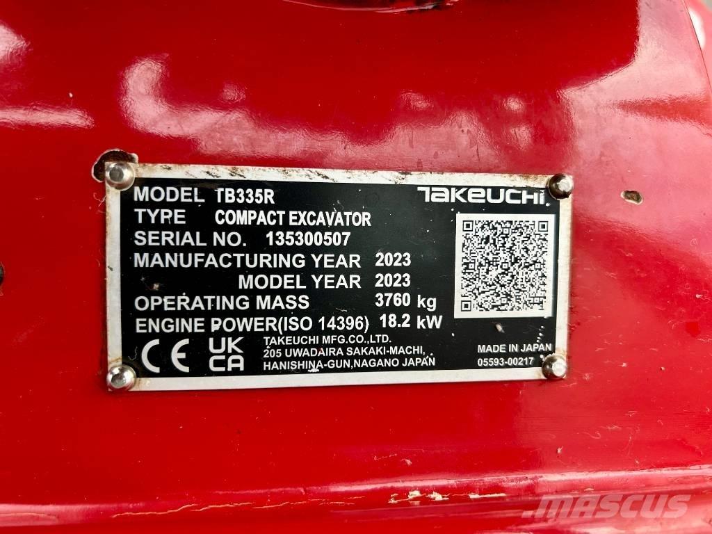 Takeuchi TB 335R V3 Minigravemaskiner