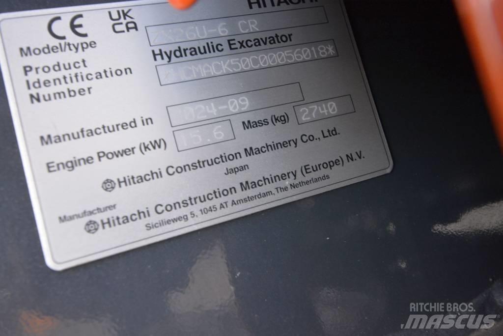 Hitachi ZX 26 U-6 Minigravemaskiner