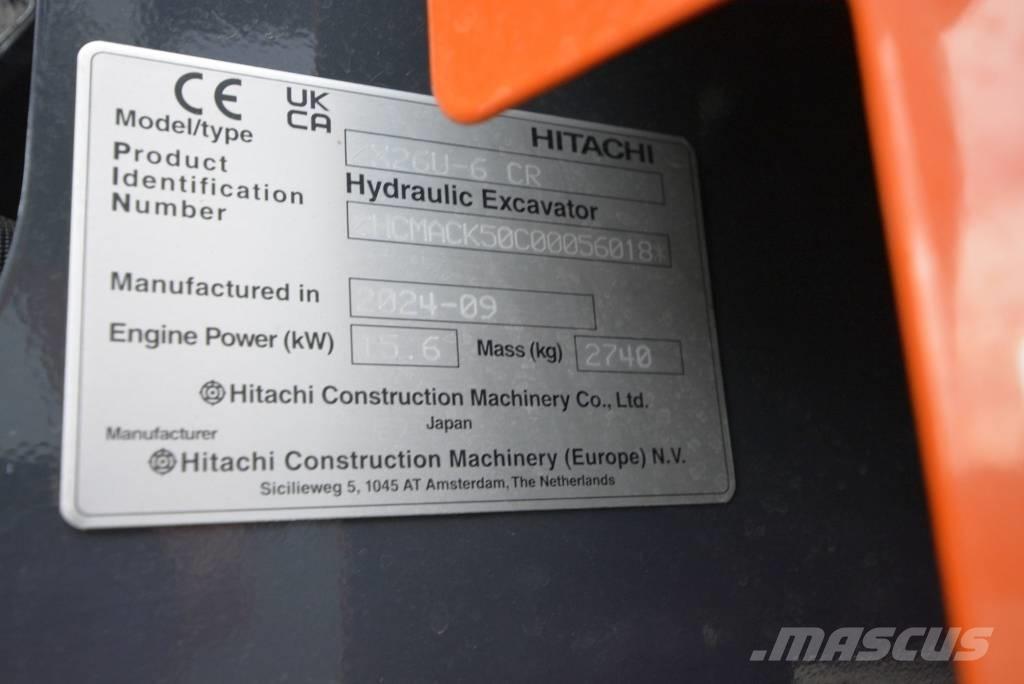 Hitachi ZX 26 U-6 Minigravemaskiner