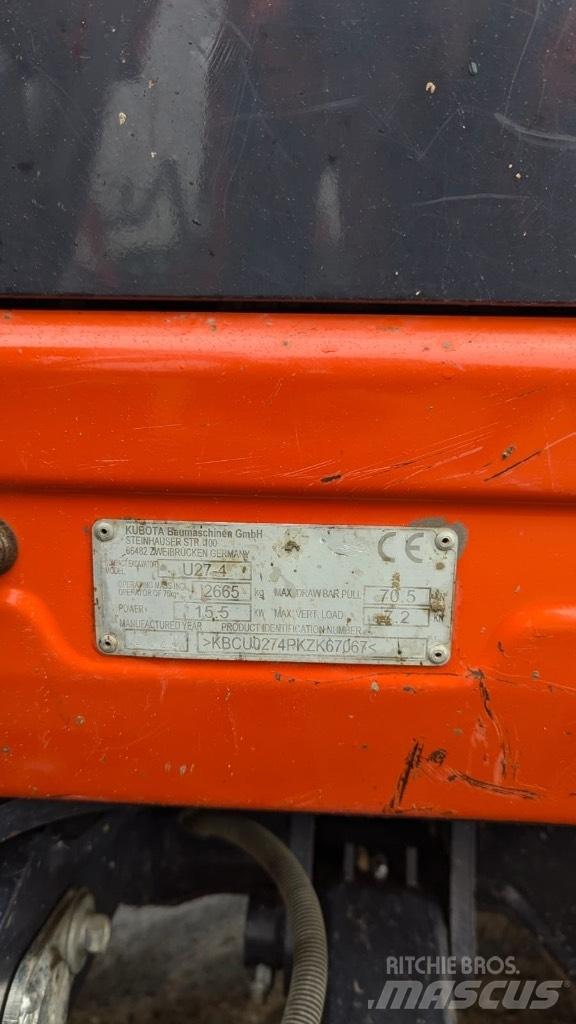 Kubota U 27-4 Minigravemaskiner