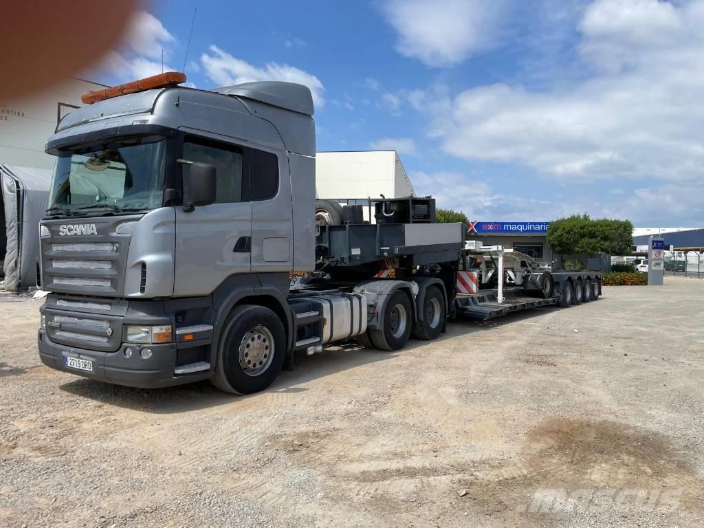 Scania R 580 Flatbed lastbiler med spil