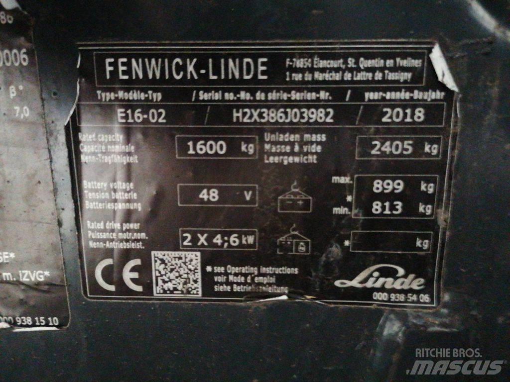 Linde E16-02 El gaffeltrucks