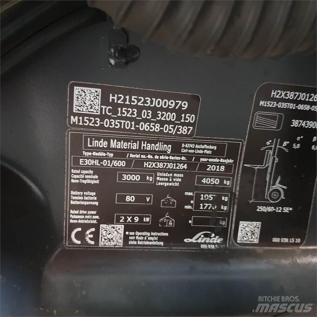 Linde E30/600HL El gaffeltrucks