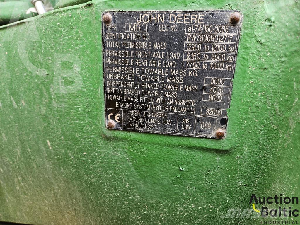 John Deere 7830 Traktorer
