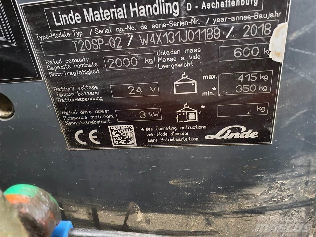 Linde T20SP kurz El-palleløftere