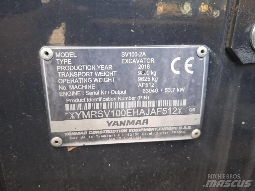 Yanmar SV 100-2A Midi-gravemaskiner 7t - 12t