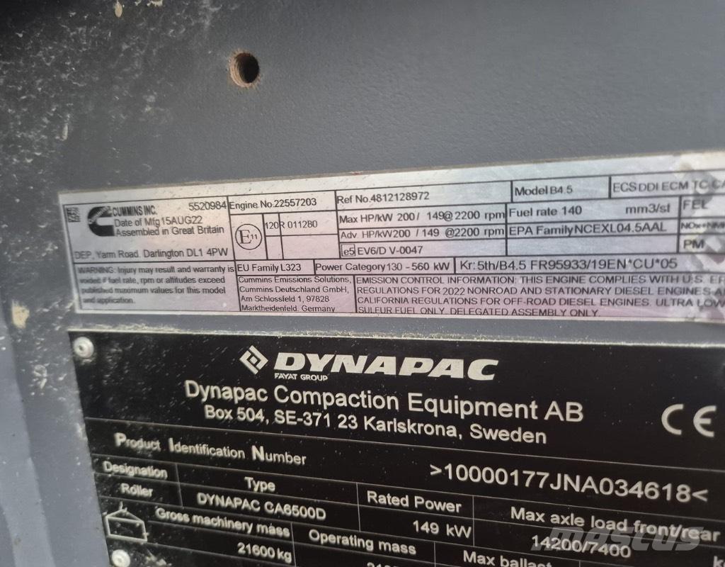 Dynapac CA6500D Enkelt tromle
