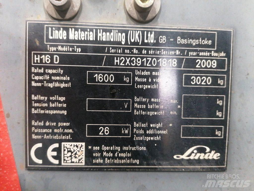 Linde H16D Diesel gaffeltrucks