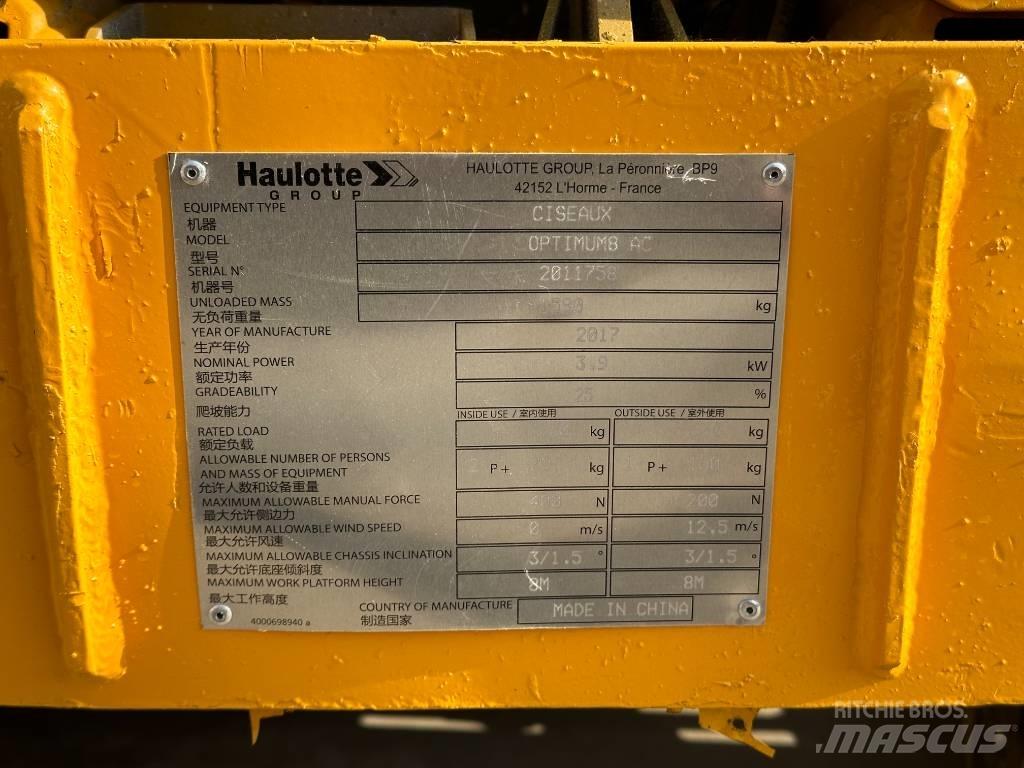 Haulotte OPTIMUM 8 Saxlifte