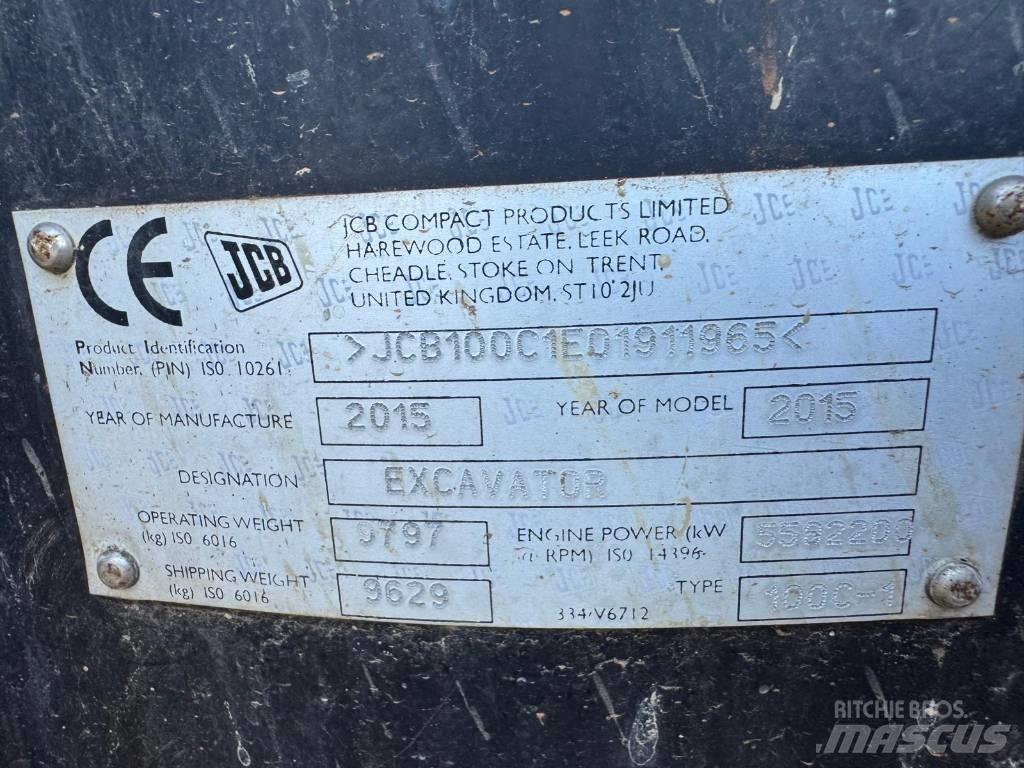 JCB 100 C-1 Midi-gravemaskiner 7t - 12t