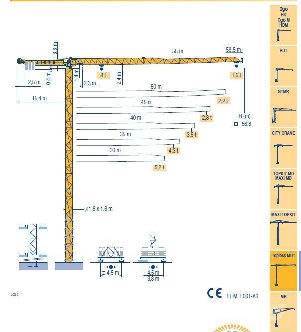 Potain MDT 132 Tårn kraner
