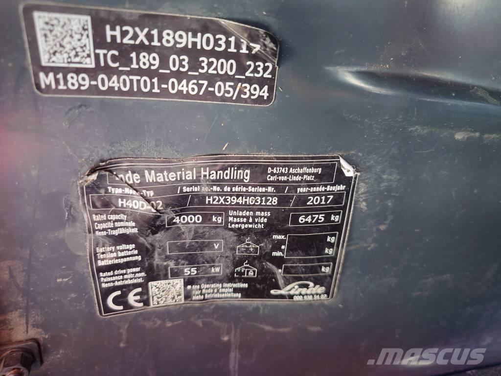 Linde H 40 D Diesel gaffeltrucks
