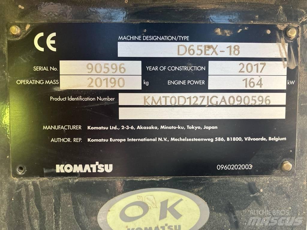 Komatsu D65 EX-18 Bulldozer på larvebånd