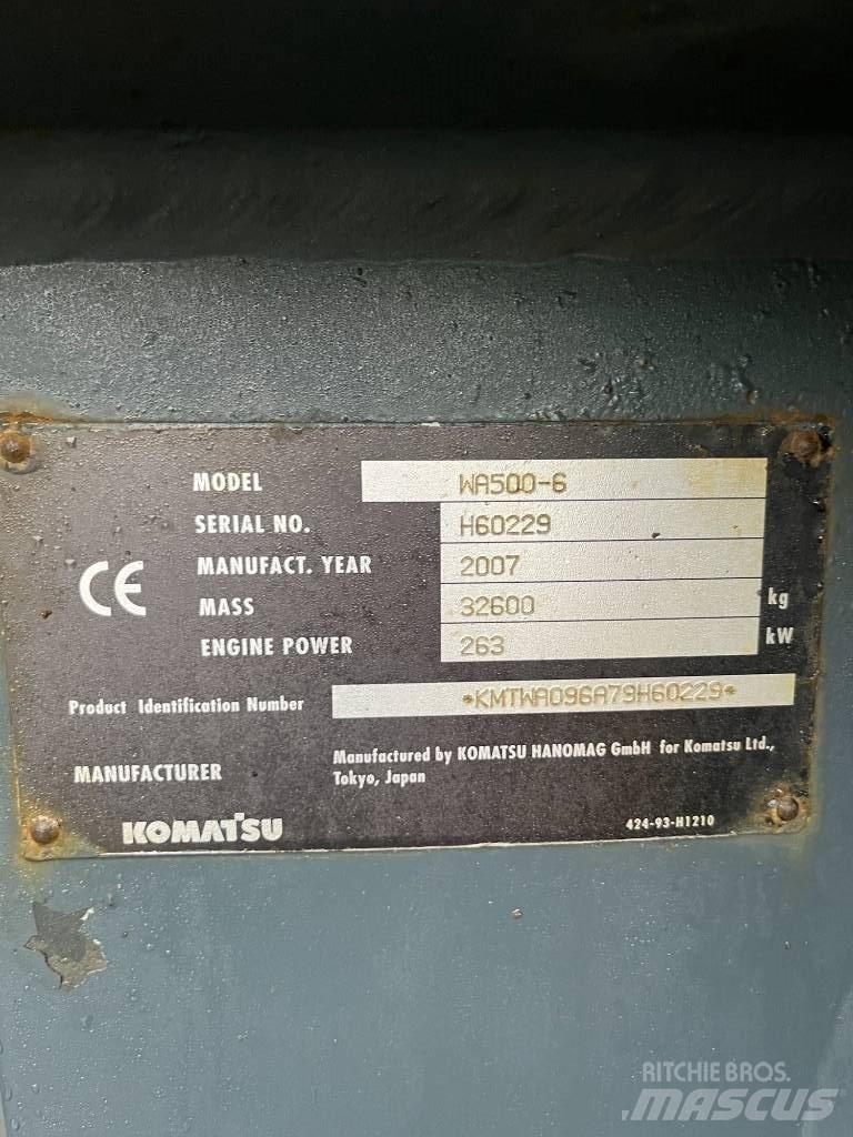 Komatsu WA 500-6 Læssemaskiner på hjul