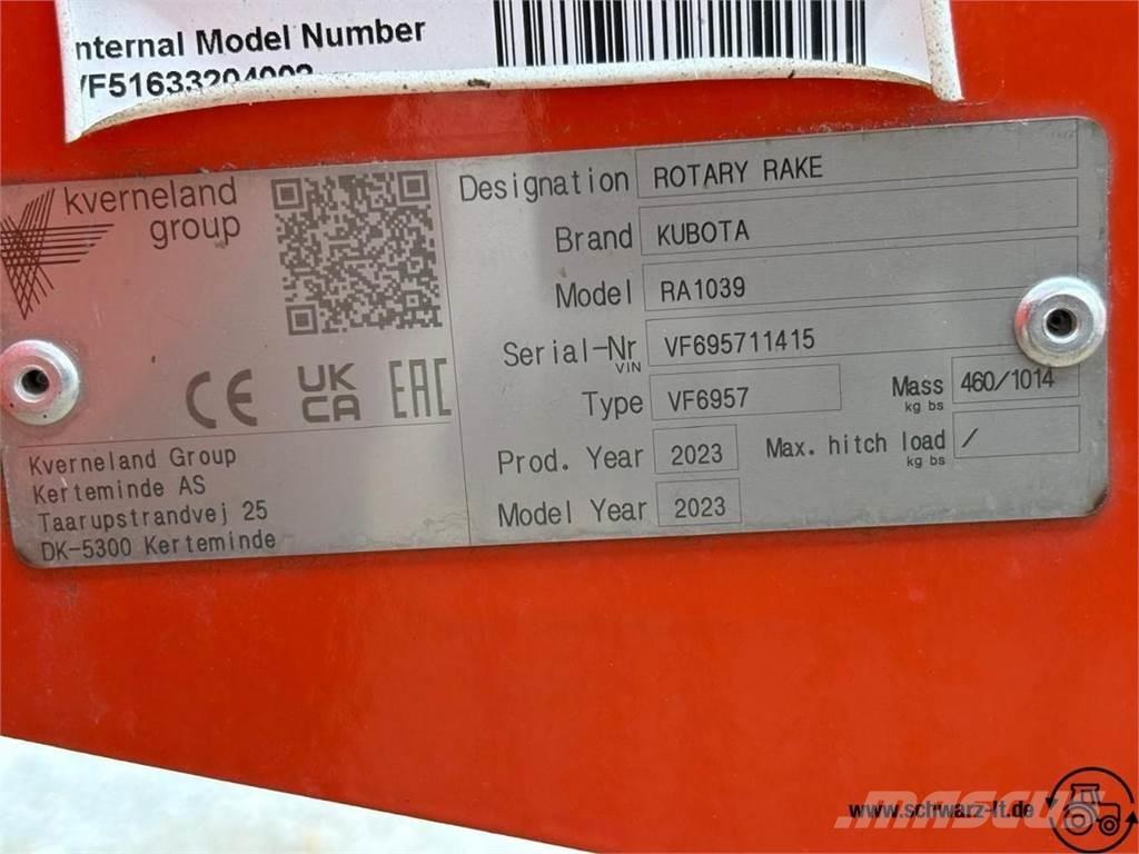 Kubota RA 1039 Hømaskiner
