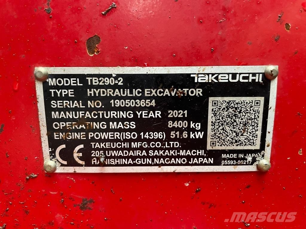 Takeuchi TB 290 Midi-gravemaskiner 7t - 12t