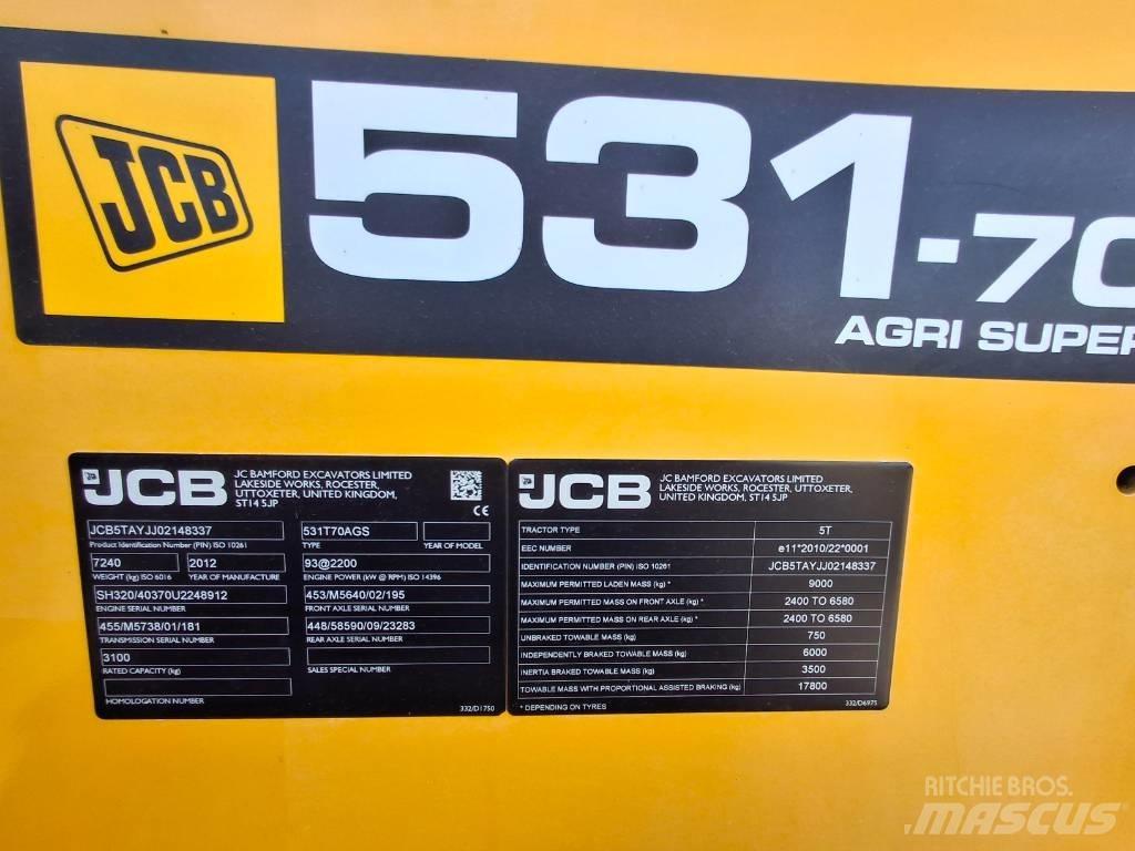 JCB 531-70 Teleskoplæssere til landbrug
