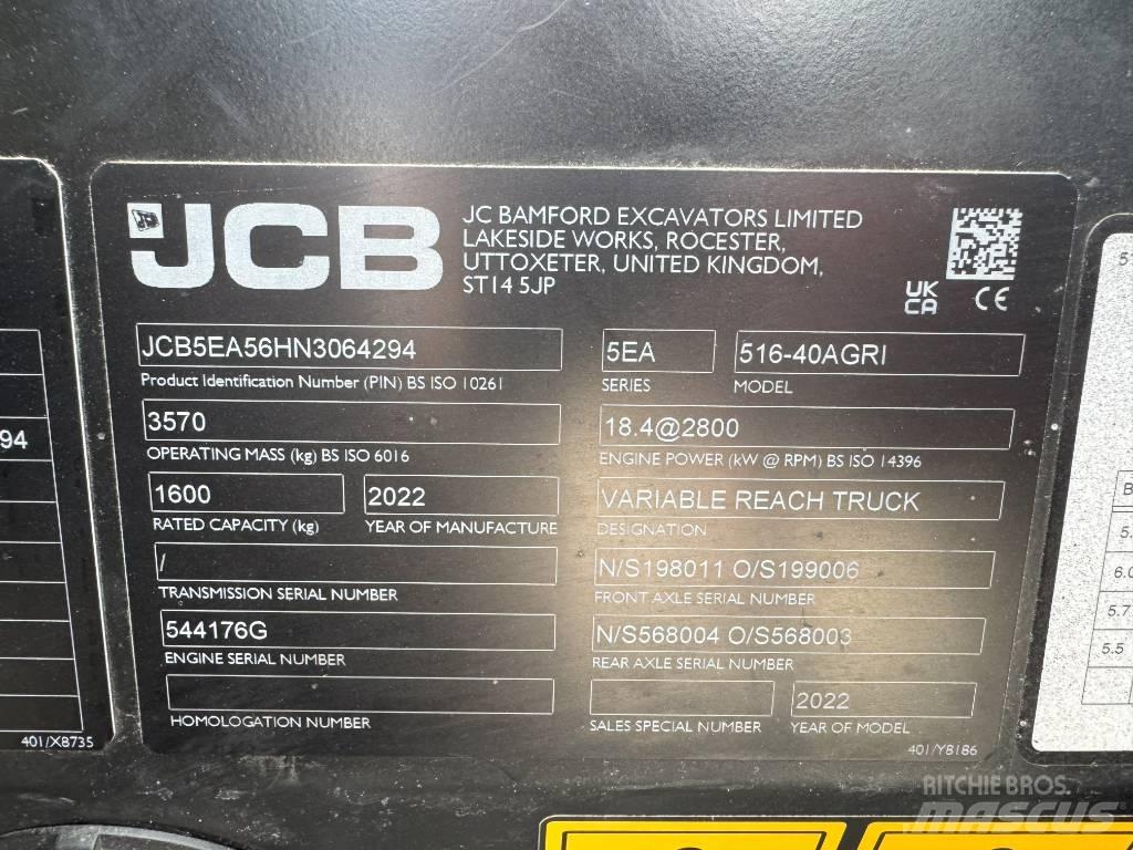 JCB 516-40AGRI Teleskoplæssere