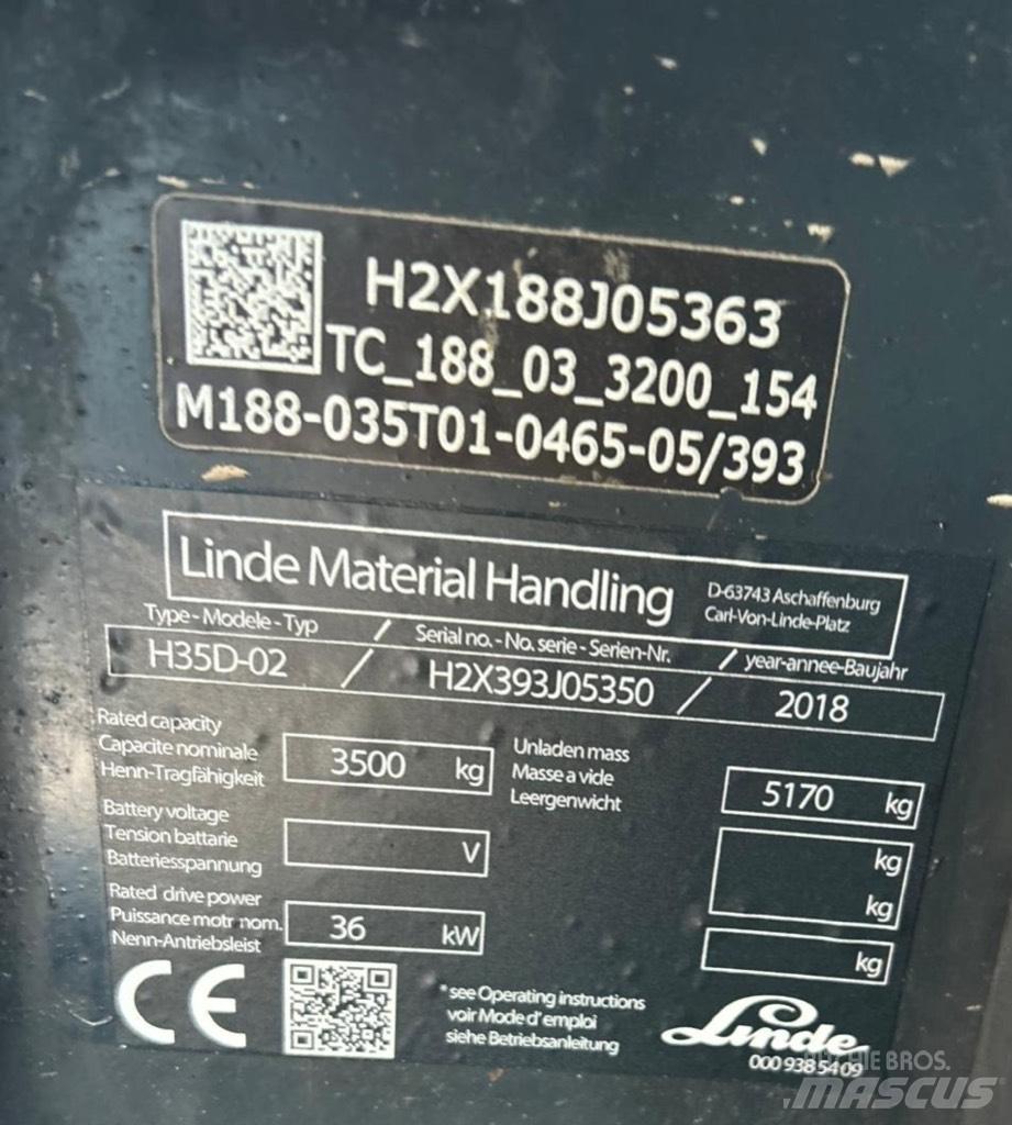 Linde H35D-02 EVO Diesel gaffeltrucks