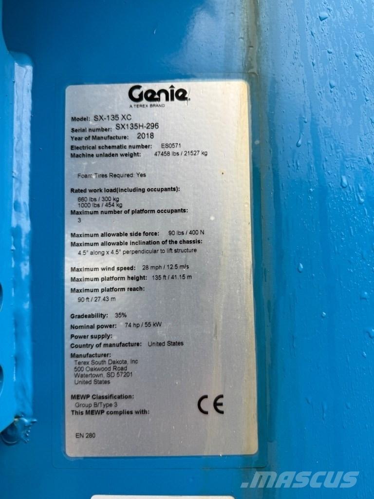 Genie SX 135 XC Bomlifte med knækarm