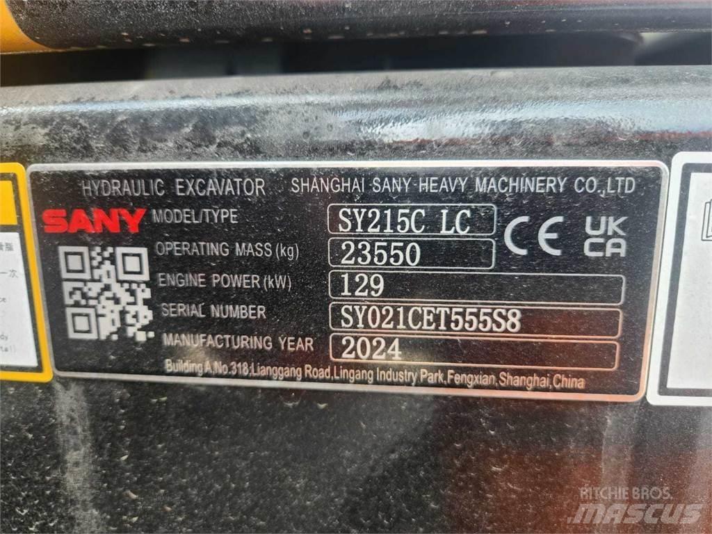 Sany SY215C Gravemaskiner på larvebånd