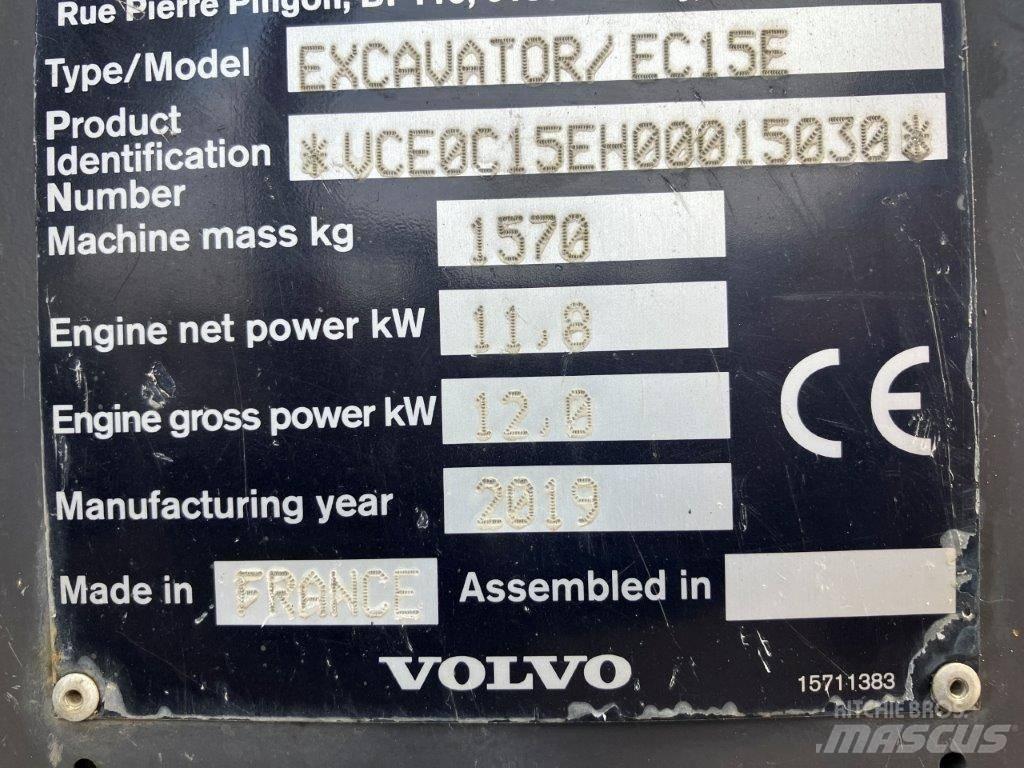 Volvo EC 15 E Minigravemaskiner