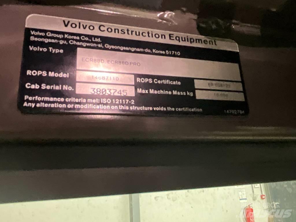 Volvo ECR 88 D Kabiner og interiør