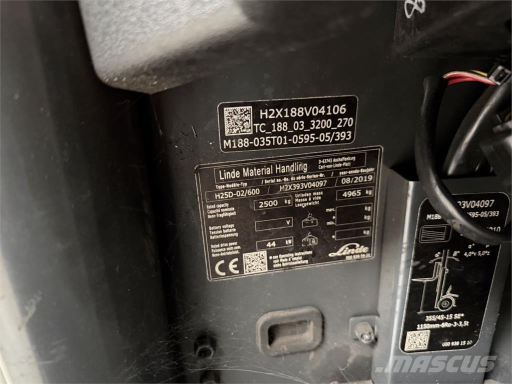 Linde H25D-02/600 Diesel gaffeltrucks