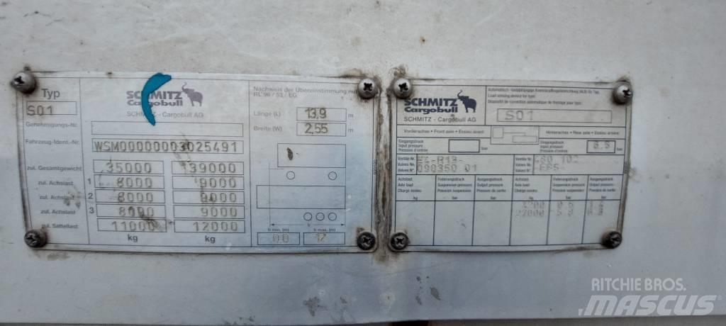Schmitz S 01 Semi-trailer med lad/flatbed