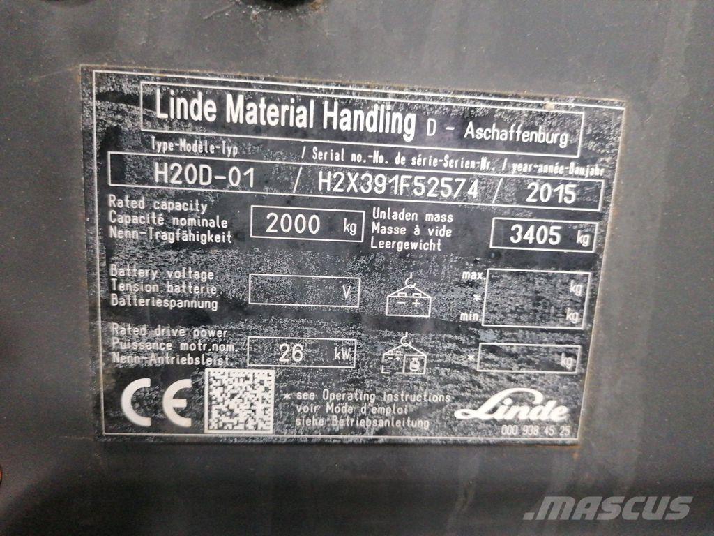 Linde H20D-01 Diesel gaffeltrucks