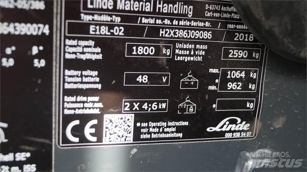 Linde E18L El gaffeltrucks