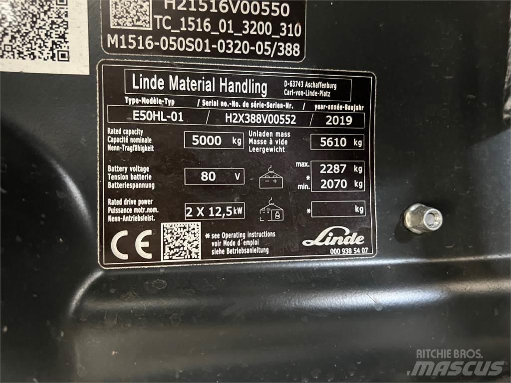 Linde E50HL-01 El gaffeltrucks