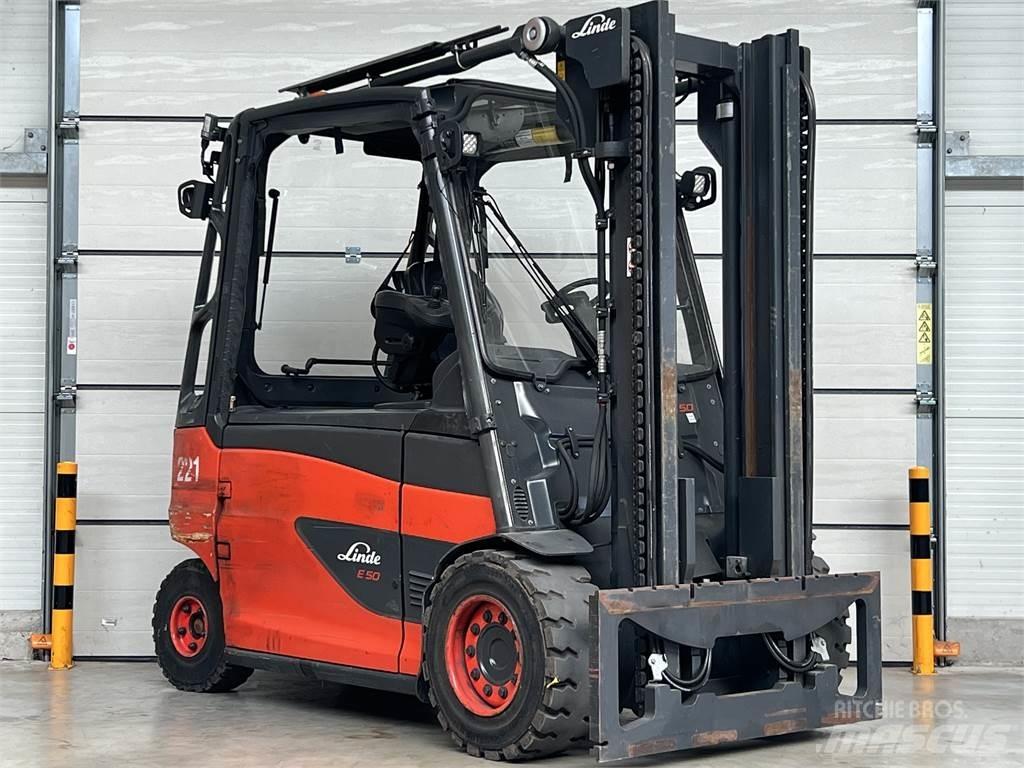 Linde E50HL-01 El gaffeltrucks