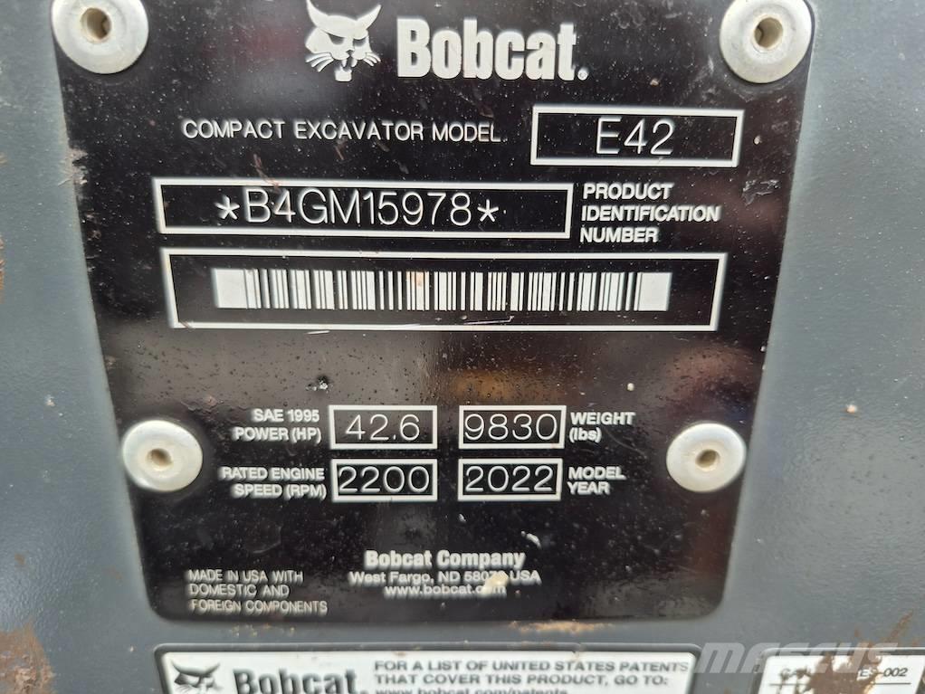 Bobcat E 42 Minigravemaskiner