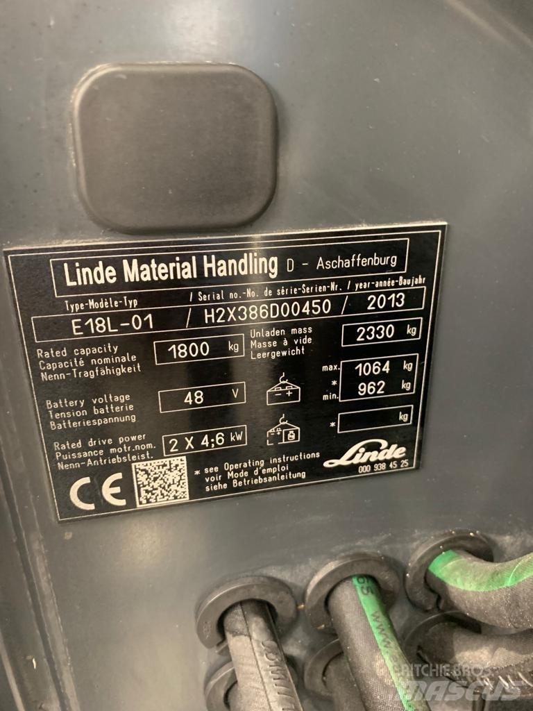 Linde E18 L El gaffeltrucks