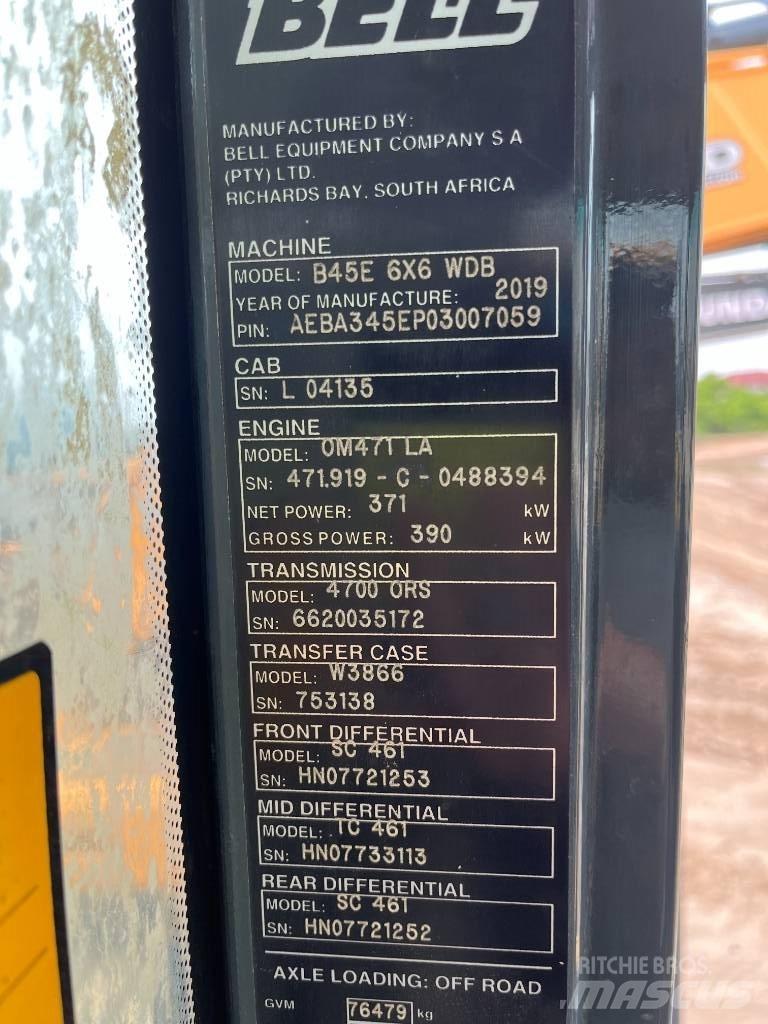 Bell B45E Terrængående lastbiler