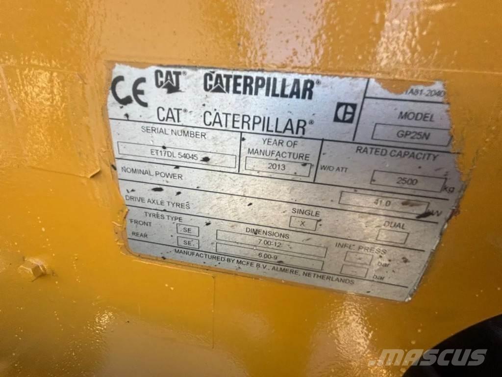 CAT GP25N Heftruck LPG gaffeltrucks