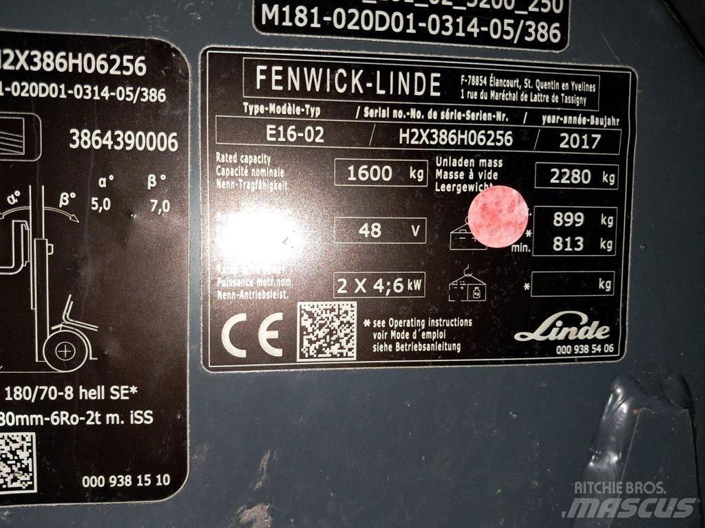 Linde E16-02 El gaffeltrucks